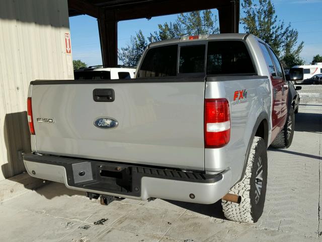 1FTPW14VX6FB77475 - 2006 FORD F150 SUPER SILVER photo 4