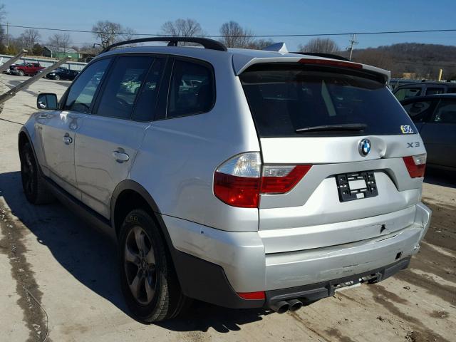 WBXPC93477WF27300 - 2007 BMW X3 3.0SI SILVER photo 3