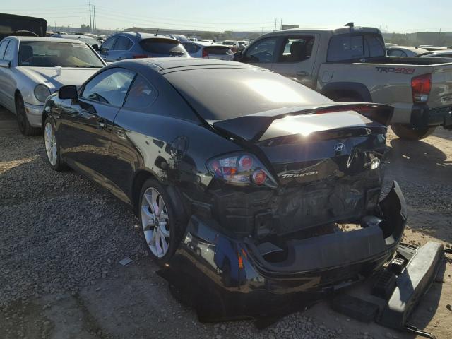 KMHHN66F27U258196 - 2007 HYUNDAI TIBURON GT BLACK photo 3