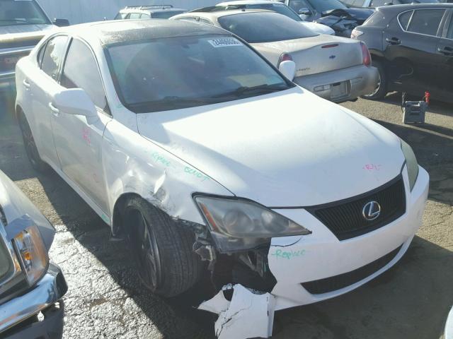 JTHBK262075039660 - 2007 LEXUS IS 250 WHITE photo 1