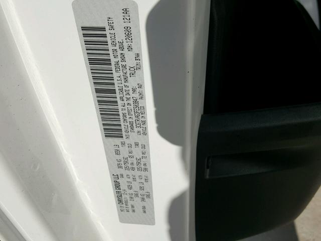 3C6TRVAG3FE503847 - 2015 RAM PROMASTER WHITE photo 10