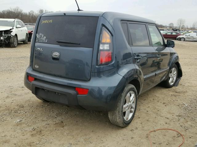 KNDJT2A2XB7260939 - 2011 KIA SOUL BLUE photo 4