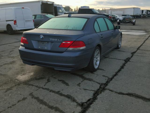 WBAHN83576DT62402 - 2006 BMW 750 LI BLUE photo 4