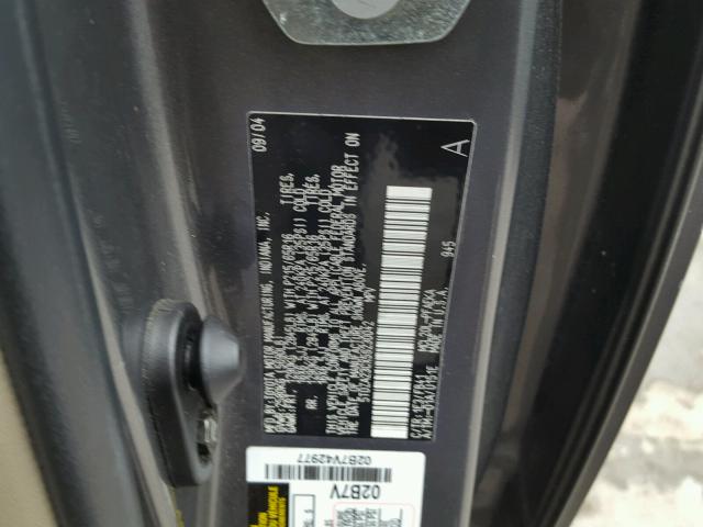 5TDZA23CX5S230042 - 2005 TOYOTA SIENNA CE GRAY photo 10