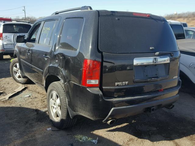 5FNYF4H5XBB027364 - 2011 HONDA PILOT EXL BLACK photo 3