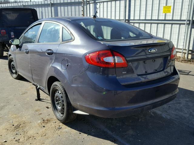 3FADP4BJ4DM162202 - 2013 FORD FIESTA SE BLUE photo 3