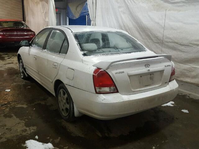 KMHDN45DX2U460201 - 2002 HYUNDAI ELANTRA GL WHITE photo 3