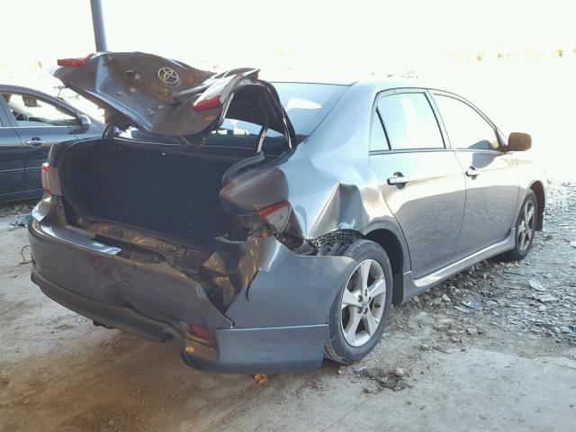 2T1BU4EE7BC583278 - 2011 TOYOTA COROLLA BA GRAY photo 4