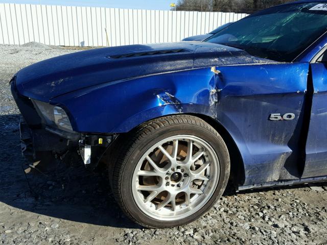 1ZVBP8CFXD5207469 - 2013 FORD MUSTANG GT BLUE photo 9