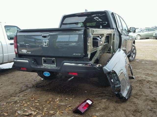 5FPYK3F60JB012461 - 2018 HONDA RIDGELINE GRAY photo 4