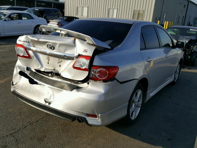 2T1BU4EE6DC935012 - 2013 TOYOTA COROLLA BA SILVER photo 4