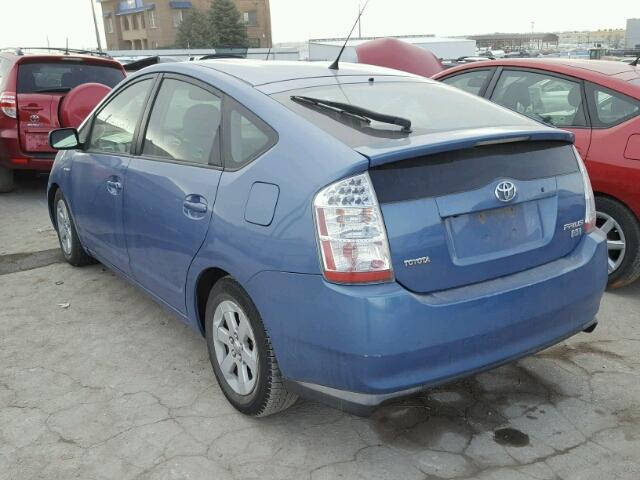 JTDKB20U587797107 - 2008 TOYOTA PRIUS BLUE photo 3