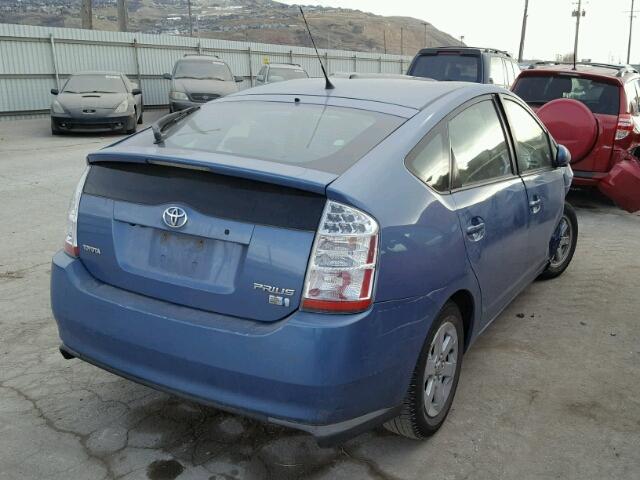 JTDKB20U587797107 - 2008 TOYOTA PRIUS BLUE photo 4