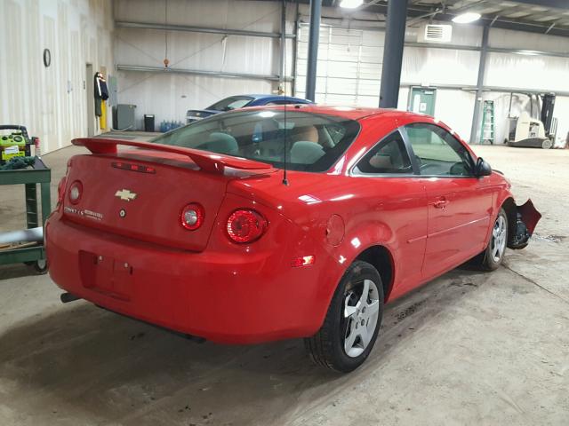 1G1AK18F587277428 - 2008 CHEVROLET COBALT LS RED photo 4