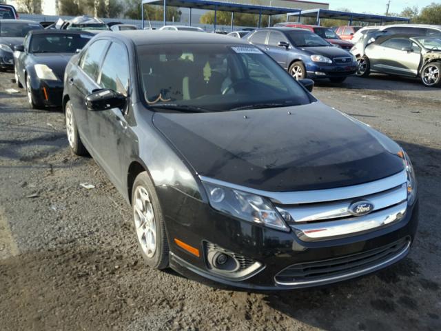 3FAHP0HG4BR128444 - 2011 FORD FUSION SE BLACK photo 1