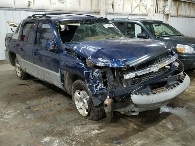 3GNEK13T72G135204 - 2002 CHEVROLET AVALANCHE BLUE photo 1