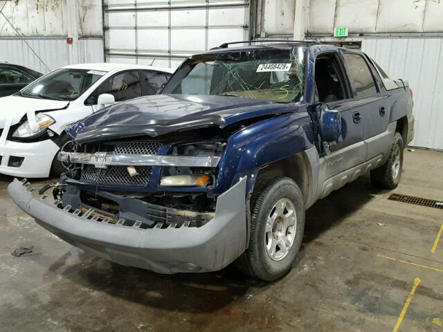 3GNEK13T72G135204 - 2002 CHEVROLET AVALANCHE BLUE photo 2