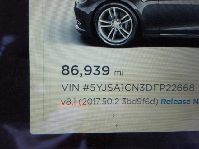 5YJSA1CN3DFP22668 - 2013 TESLA MODEL S GRAY photo 8