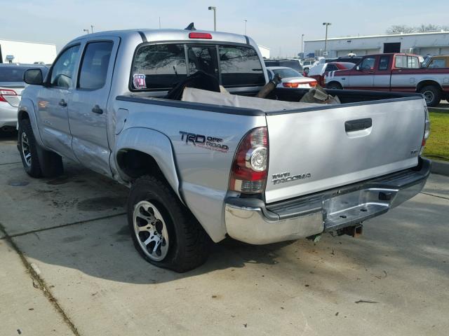 3TMLU4EN2CM101118 - 2012 TOYOTA TACOMA DOU SILVER photo 3