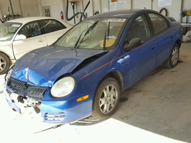 1B3ES56C74D598361 - 2004 DODGE NEON SXT BLUE photo 2