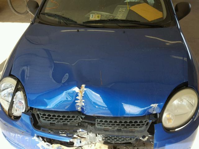 1B3ES56C74D598361 - 2004 DODGE NEON SXT BLUE photo 7