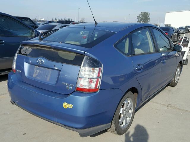 JTDKB20U157034514 - 2005 TOYOTA PRIUS BLUE photo 4