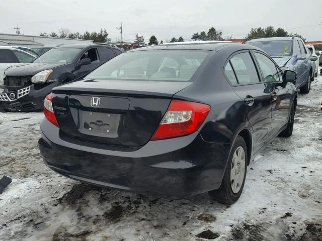 2HGFB2F54CH552928 - 2012 HONDA CIVIC LX BLACK photo 4