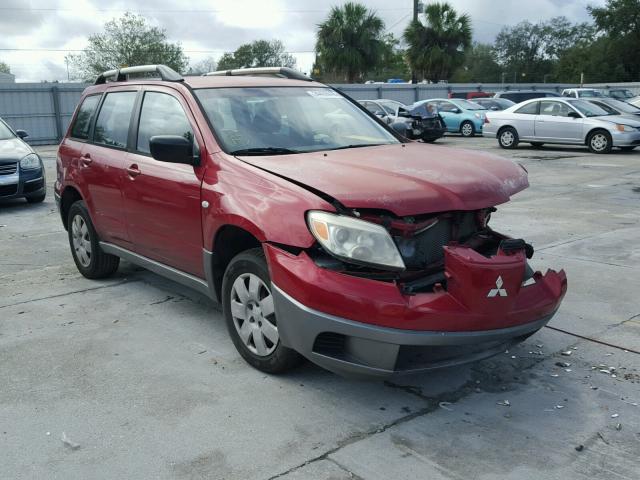 JA4LX31F25U047327 - 2005 MITSUBISHI OUTLANDER RED photo 1