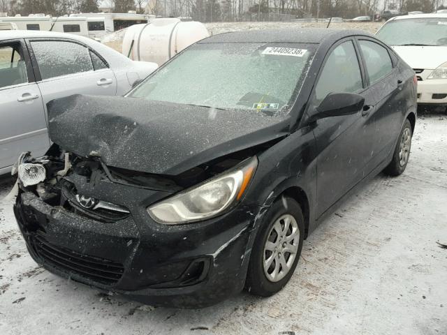 KMHCT4AE7DU446971 - 2013 HYUNDAI ACCENT GLS BLACK photo 2