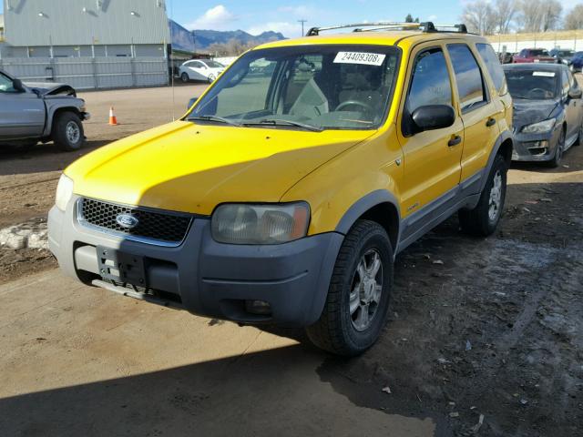 1FMCU04171KE58091 - 2001 FORD ESCAPE XLT YELLOW photo 2