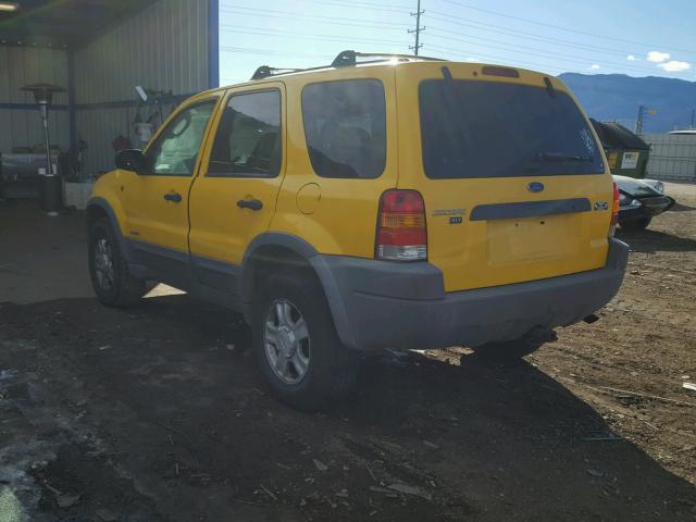 1FMCU04171KE58091 - 2001 FORD ESCAPE XLT YELLOW photo 3