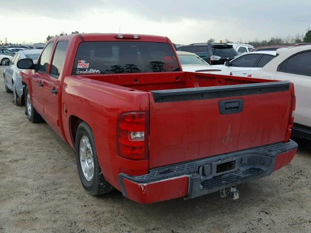 2GCEC13J371602817 - 2007 CHEVROLET SILVERADO RED photo 3