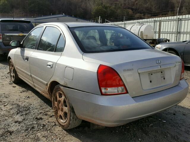 KMHDN45D42U263668 - 2002 HYUNDAI ELANTRA GL SILVER photo 3