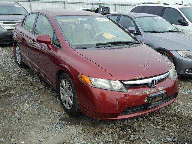 1HGFA16547L135038 - 2007 HONDA CIVIC LX RED photo 1