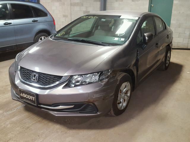 19XFB2F54EE255896 - 2014 HONDA CIVIC LX GRAY photo 2