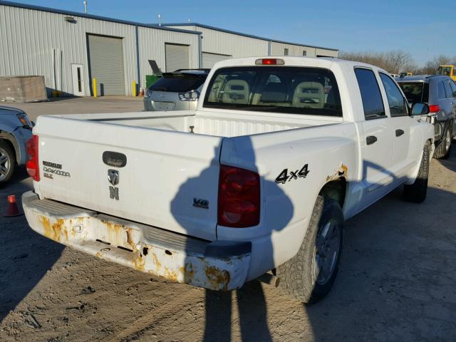 1D7HW48N85S201221 - 2005 DODGE DAKOTA QUA WHITE photo 4