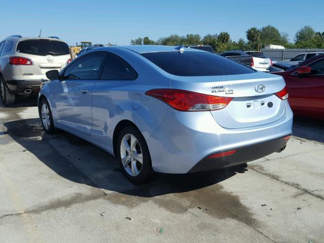 KMHDH6AE0DU010092 - 2013 HYUNDAI ELANTRA CO BLUE photo 3