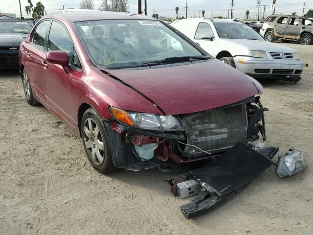 2HGFA16577H510756 - 2007 HONDA CIVIC LX BURGUNDY photo 1