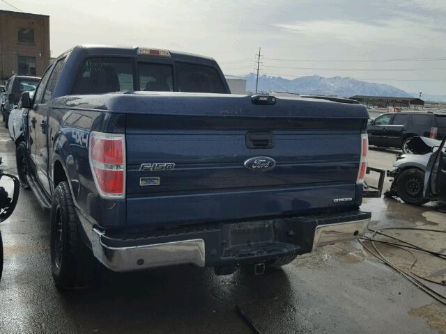 1FTFW1EF4DFA20637 - 2013 FORD F150 SUPER BLUE photo 3