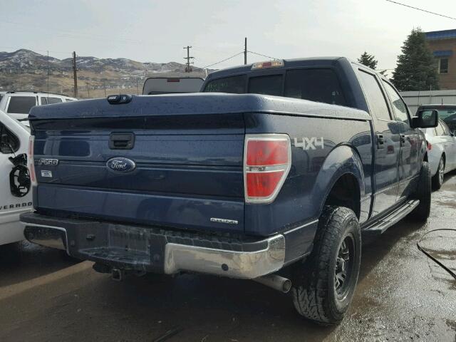 1FTFW1EF4DFA20637 - 2013 FORD F150 SUPER BLUE photo 4