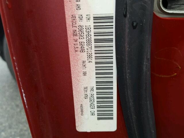 1B3HB28B87D128814 - 2007 DODGE CALIBER RED photo 10