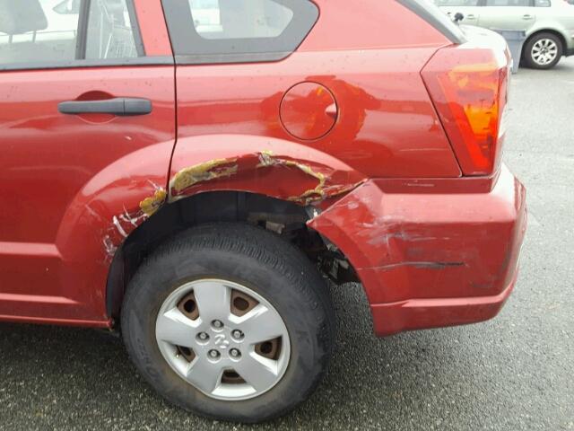 1B3HB28B87D128814 - 2007 DODGE CALIBER RED photo 9