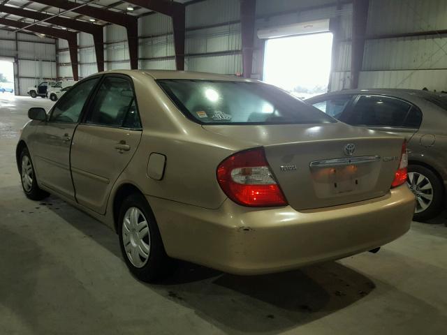 4T1BE32K42U005283 - 2002 TOYOTA CAMRY LE GOLD photo 3