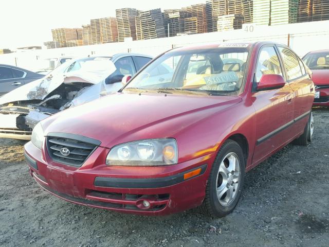 KMHDN46D95U956657 - 2005 HYUNDAI ELANTRA GL RED photo 2