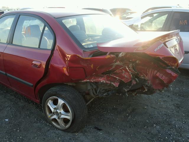 KMHDN46D95U956657 - 2005 HYUNDAI ELANTRA GL RED photo 9