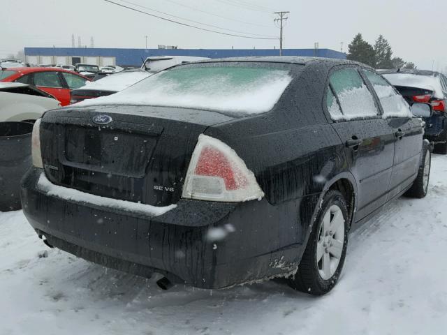 3FAFP07186R108563 - 2006 FORD FUSION SE BLACK photo 4