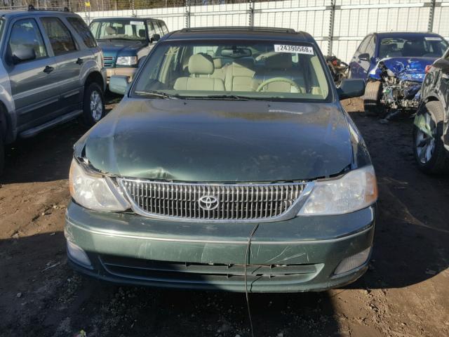 4T1BF28B81U153286 - 2001 TOYOTA AVALON XL GREEN photo 9