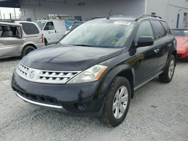 JN8AZ08T66W421465 - 2006 NISSAN MURANO SL BLACK photo 2