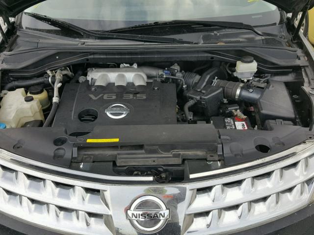 JN8AZ08T66W421465 - 2006 NISSAN MURANO SL BLACK photo 7