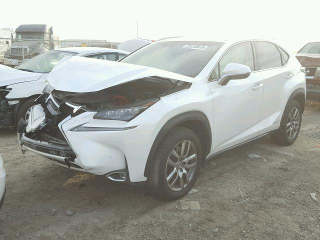 JTJBJRBZ0F2026064 - 2015 LEXUS NX 300H WHITE photo 2